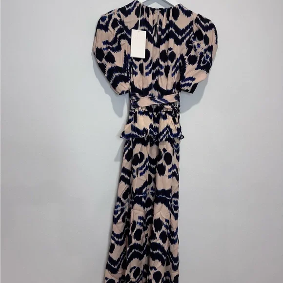Ulla Johnson Marion Dress Nimbus Navy and Cream NWT - Picture 2 of 5